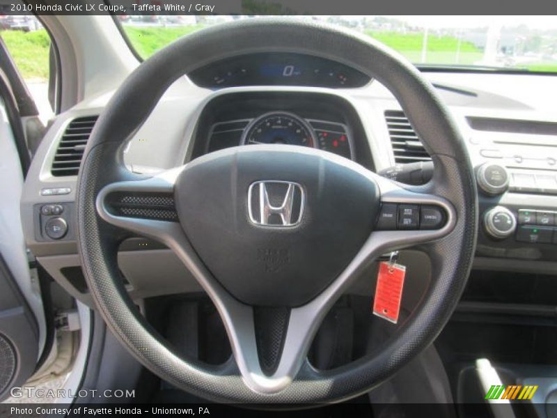 Taffeta White / Gray 2010 Honda Civic LX Coupe
