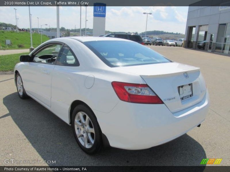 Taffeta White / Gray 2010 Honda Civic LX Coupe