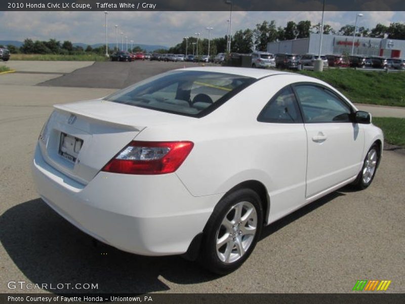 Taffeta White / Gray 2010 Honda Civic LX Coupe