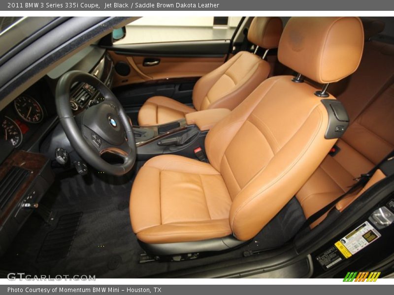 Jet Black / Saddle Brown Dakota Leather 2011 BMW 3 Series 335i Coupe