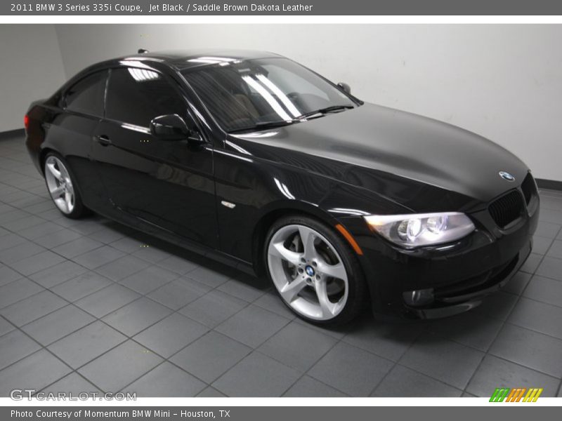 Jet Black / Saddle Brown Dakota Leather 2011 BMW 3 Series 335i Coupe