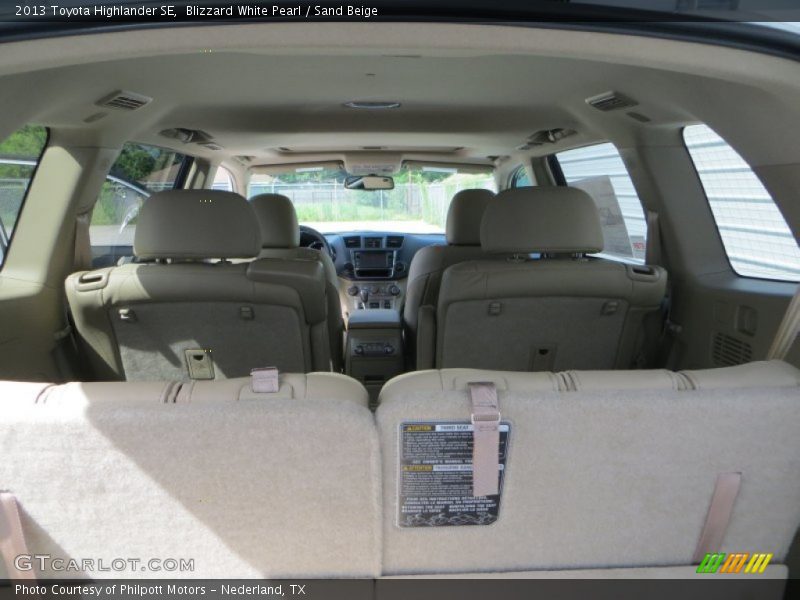 Blizzard White Pearl / Sand Beige 2013 Toyota Highlander SE
