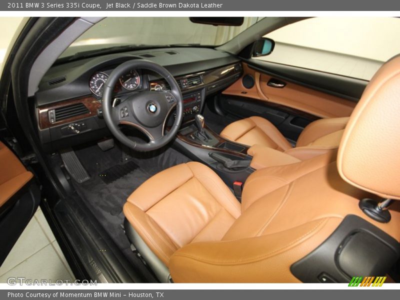Jet Black / Saddle Brown Dakota Leather 2011 BMW 3 Series 335i Coupe