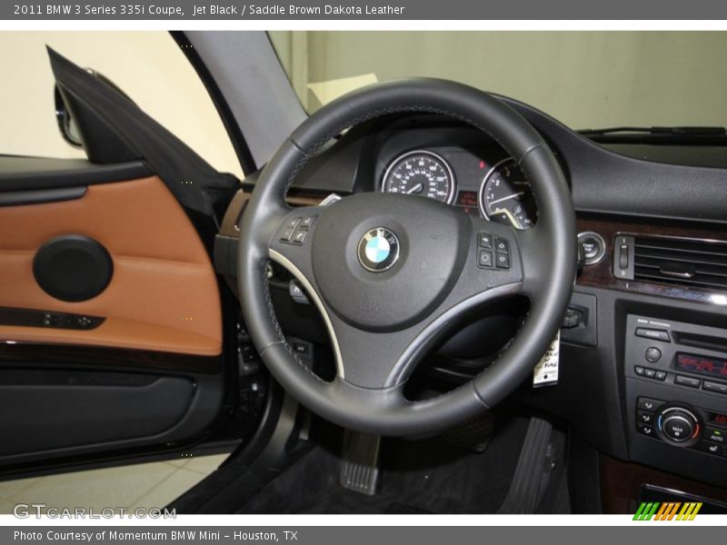 Jet Black / Saddle Brown Dakota Leather 2011 BMW 3 Series 335i Coupe