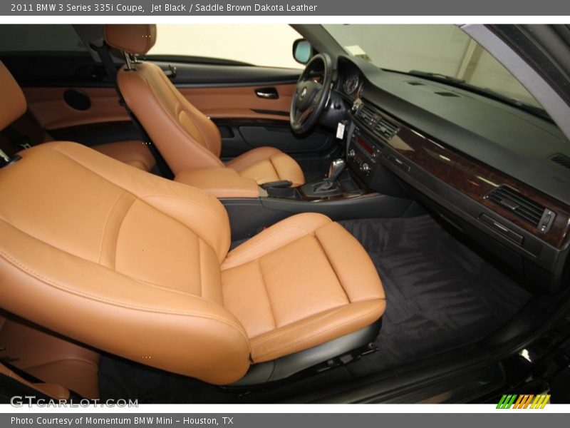 Jet Black / Saddle Brown Dakota Leather 2011 BMW 3 Series 335i Coupe
