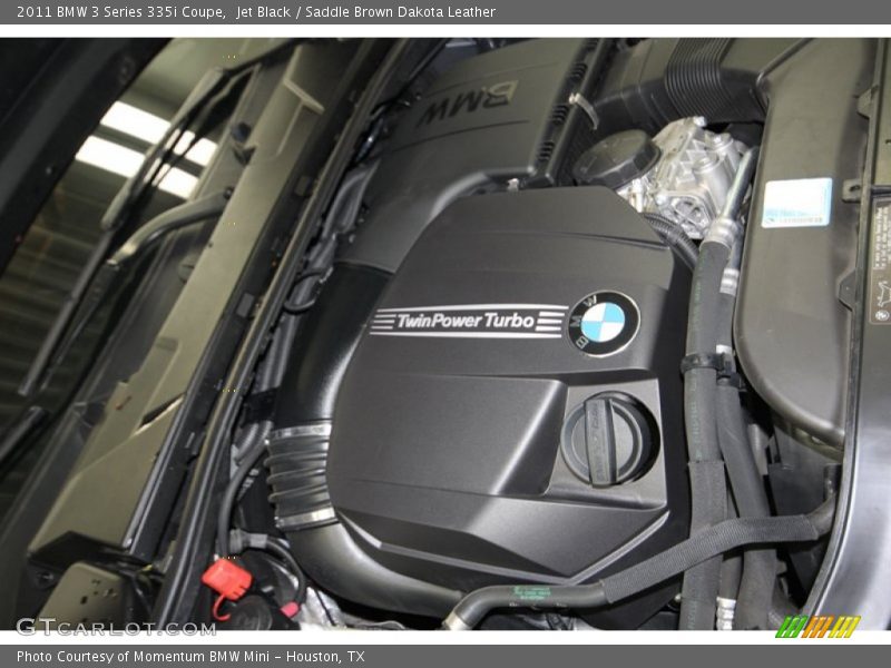 Jet Black / Saddle Brown Dakota Leather 2011 BMW 3 Series 335i Coupe