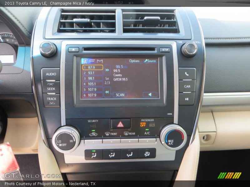 Champagne Mica / Ivory 2013 Toyota Camry LE