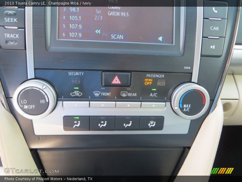 Champagne Mica / Ivory 2013 Toyota Camry LE