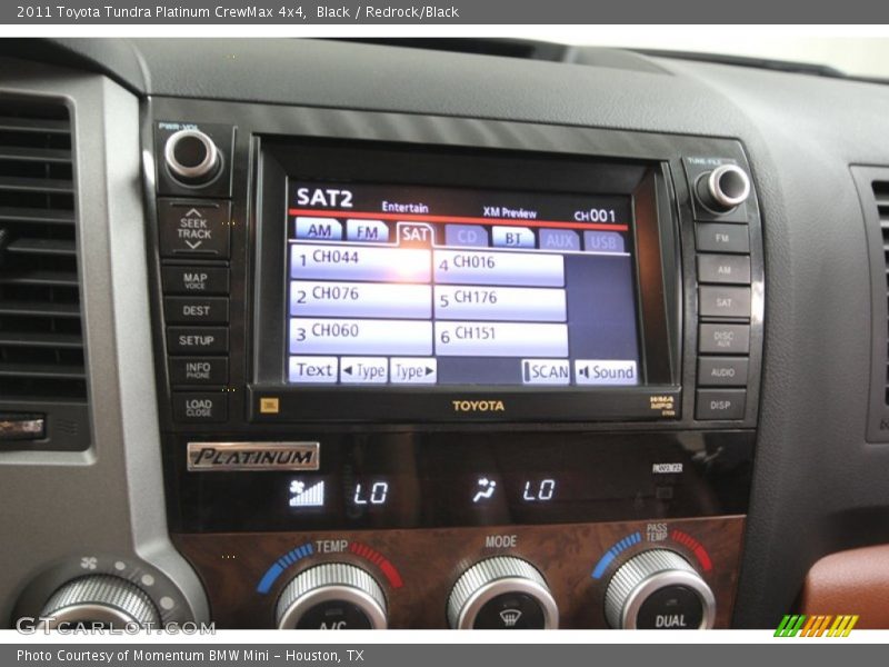 Black / Redrock/Black 2011 Toyota Tundra Platinum CrewMax 4x4