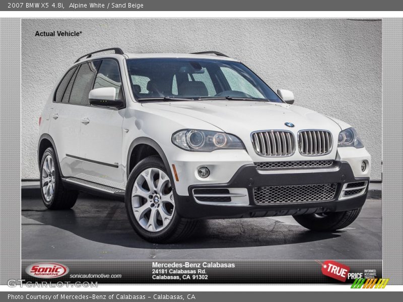 Alpine White / Sand Beige 2007 BMW X5 4.8i