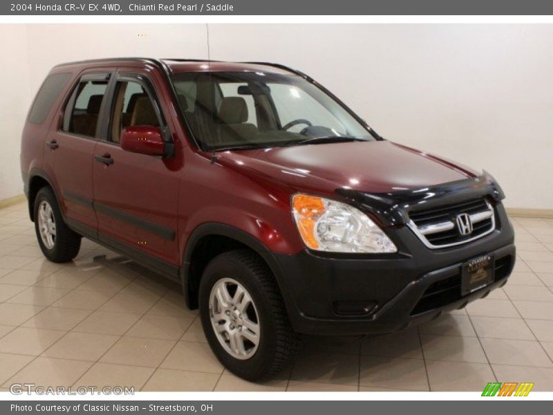 Chianti Red Pearl / Saddle 2004 Honda CR-V EX 4WD
