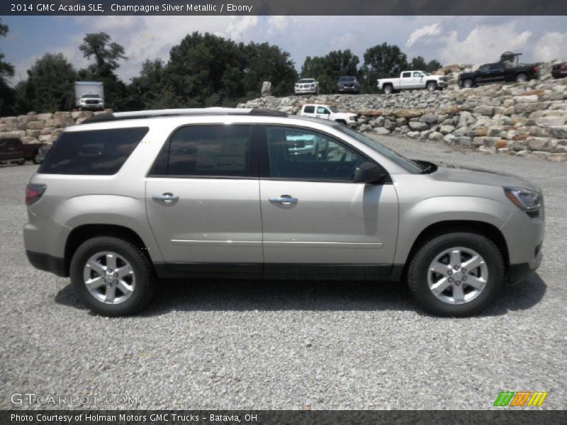 Champagne Silver Metallic / Ebony 2014 GMC Acadia SLE