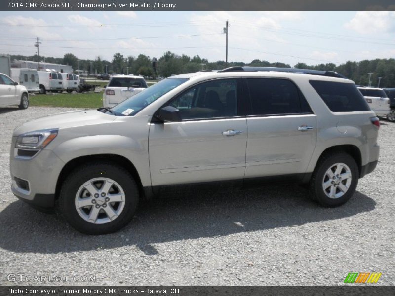 Champagne Silver Metallic / Ebony 2014 GMC Acadia SLE