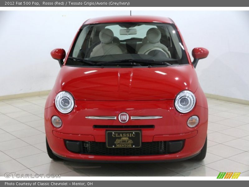 Rosso (Red) / Tessuto Grigio/Avorio (Grey/Ivory) 2012 Fiat 500 Pop