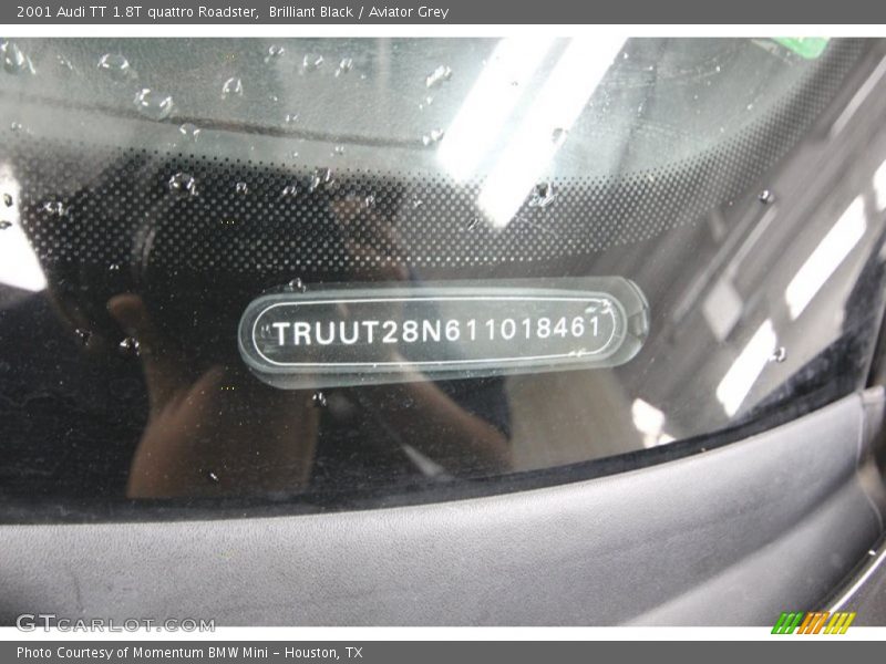 Brilliant Black / Aviator Grey 2001 Audi TT 1.8T quattro Roadster