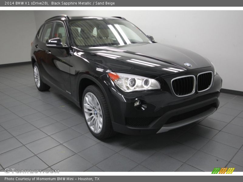 Black Sapphire Metallic / Sand Beige 2014 BMW X1 sDrive28i