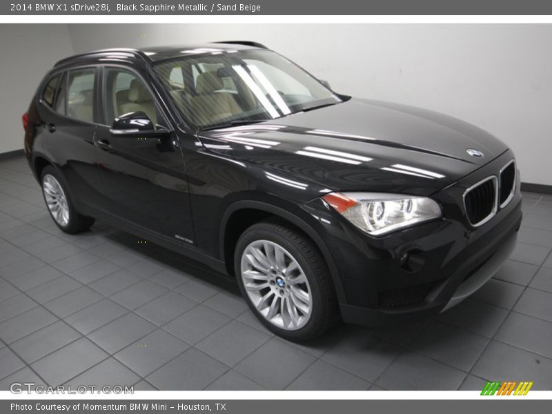 Black Sapphire Metallic / Sand Beige 2014 BMW X1 sDrive28i