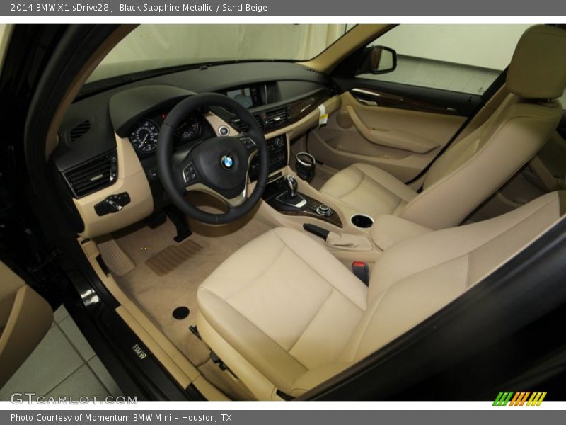 Black Sapphire Metallic / Sand Beige 2014 BMW X1 sDrive28i