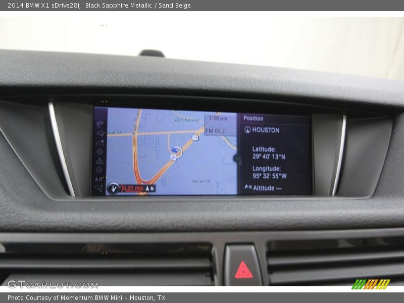 Black Sapphire Metallic / Sand Beige 2014 BMW X1 sDrive28i