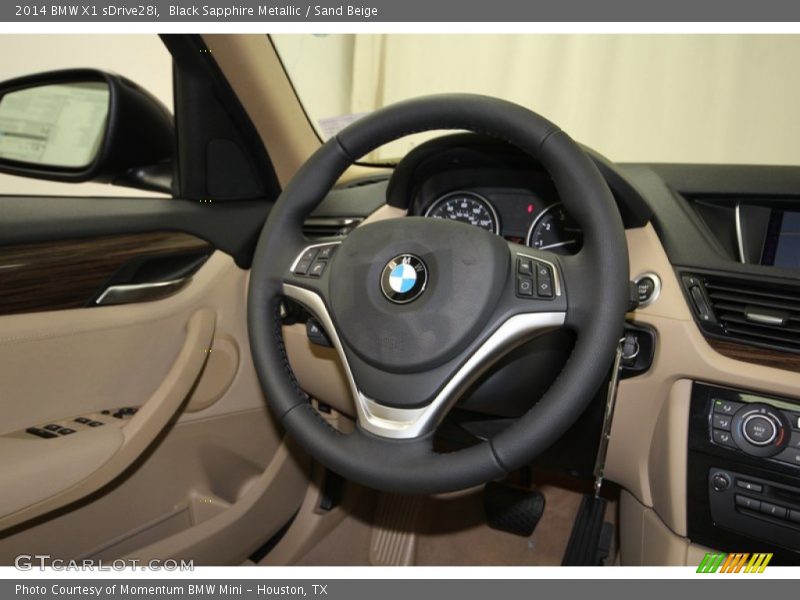 Black Sapphire Metallic / Sand Beige 2014 BMW X1 sDrive28i