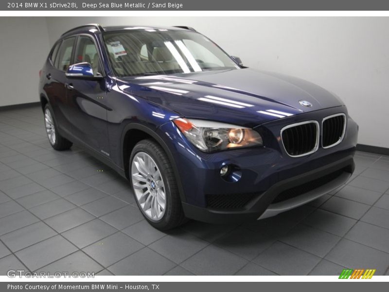 Deep Sea Blue Metallic / Sand Beige 2014 BMW X1 sDrive28i