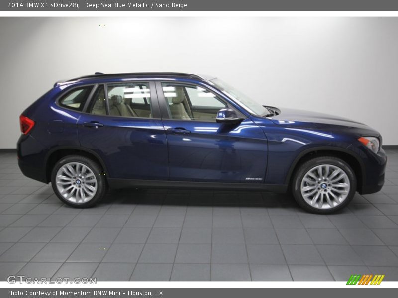 Deep Sea Blue Metallic / Sand Beige 2014 BMW X1 sDrive28i