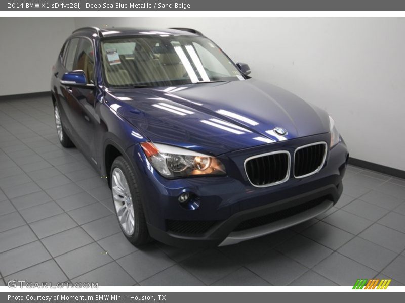 Deep Sea Blue Metallic / Sand Beige 2014 BMW X1 sDrive28i