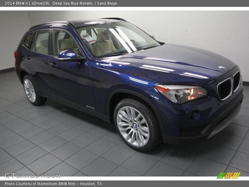 Deep Sea Blue Metallic / Sand Beige 2014 BMW X1 sDrive28i