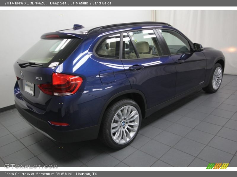 Deep Sea Blue Metallic / Sand Beige 2014 BMW X1 sDrive28i