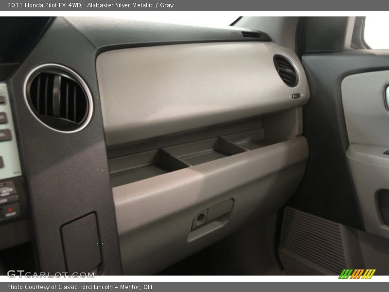 Alabaster Silver Metallic / Gray 2011 Honda Pilot EX 4WD