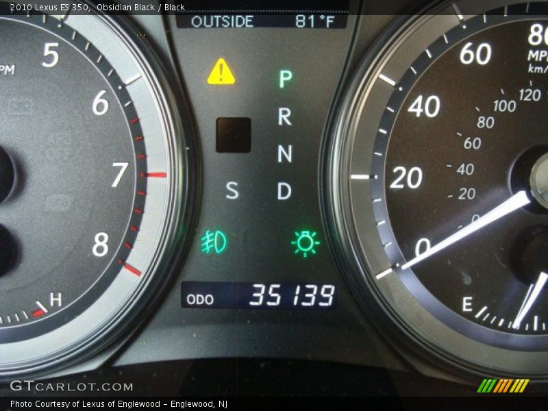Obsidian Black / Black 2010 Lexus ES 350