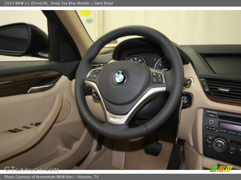 Deep Sea Blue Metallic / Sand Beige 2014 BMW X1 sDrive28i