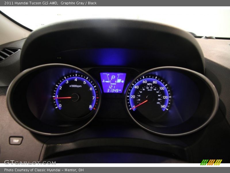 Graphite Gray / Black 2011 Hyundai Tucson GLS AWD