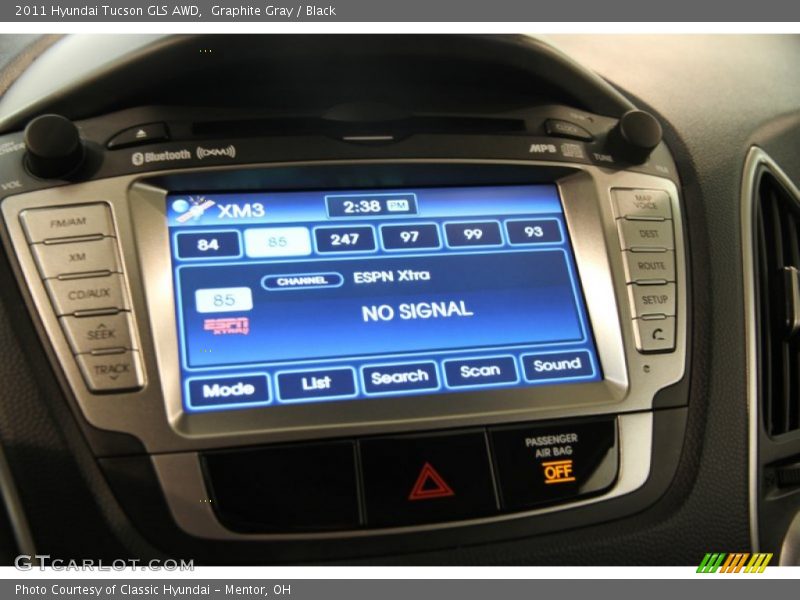 Graphite Gray / Black 2011 Hyundai Tucson GLS AWD