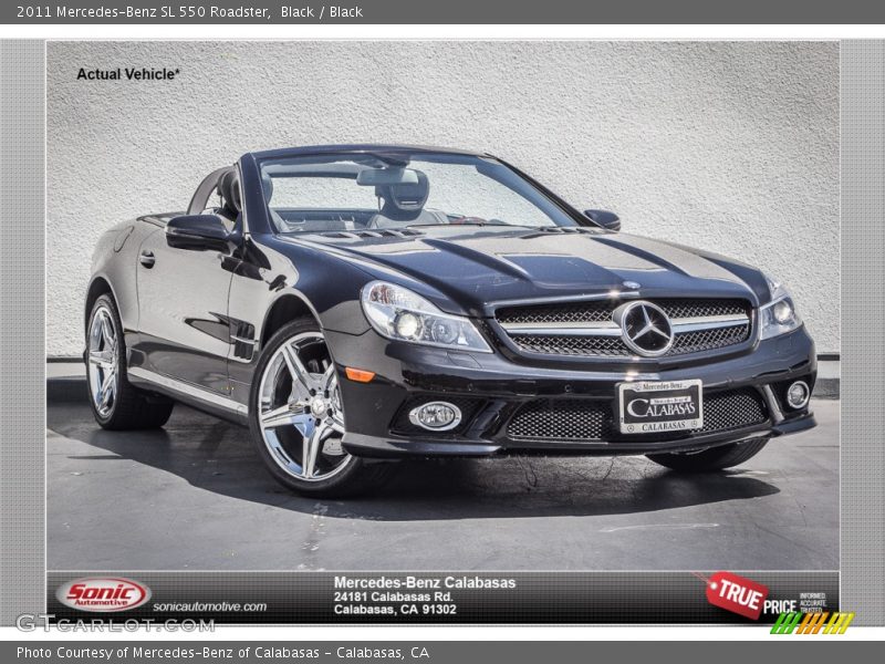 Black / Black 2011 Mercedes-Benz SL 550 Roadster