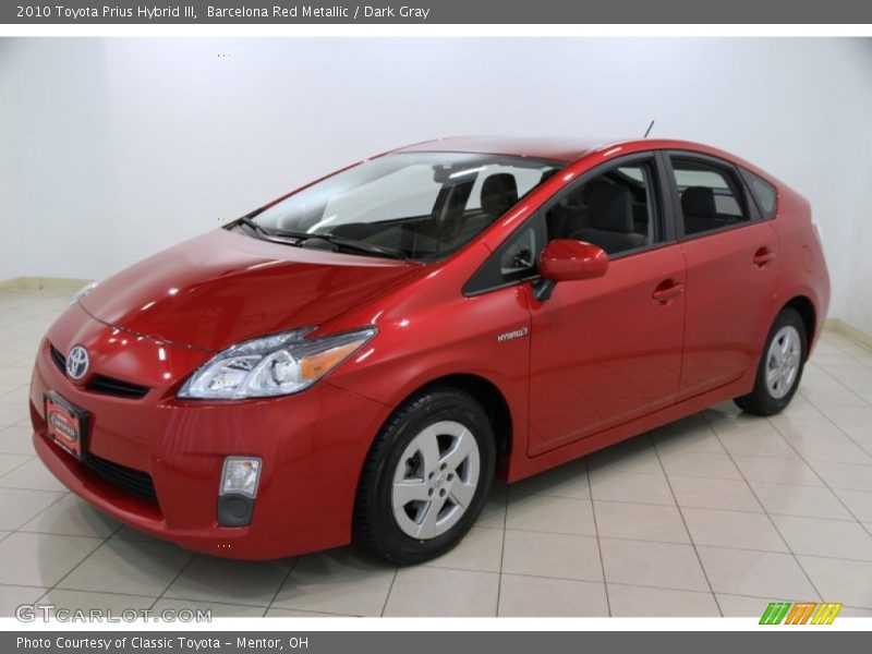 Barcelona Red Metallic / Dark Gray 2010 Toyota Prius Hybrid III