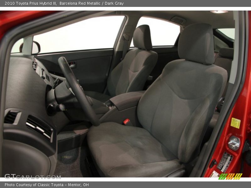Barcelona Red Metallic / Dark Gray 2010 Toyota Prius Hybrid III