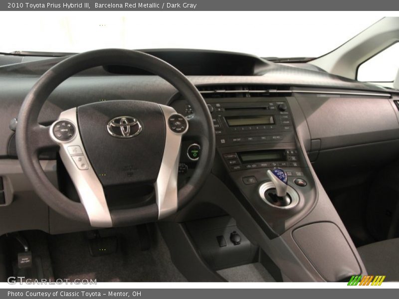 Barcelona Red Metallic / Dark Gray 2010 Toyota Prius Hybrid III