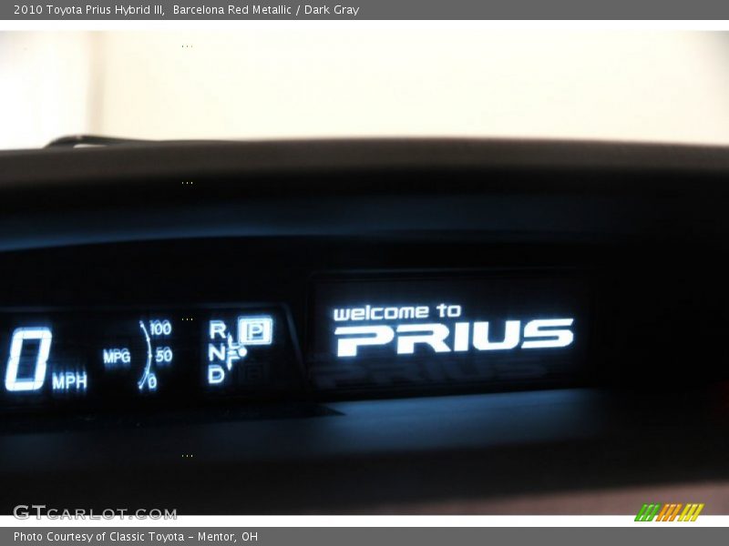 Barcelona Red Metallic / Dark Gray 2010 Toyota Prius Hybrid III
