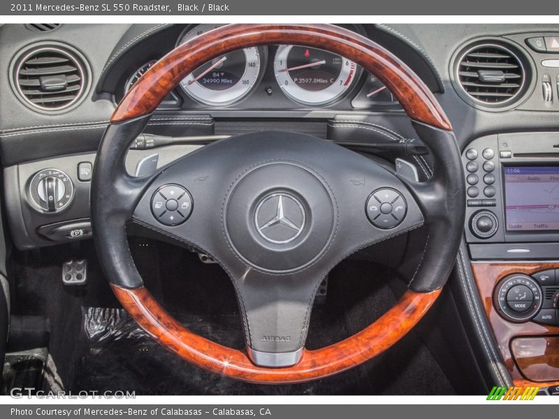Black / Black 2011 Mercedes-Benz SL 550 Roadster