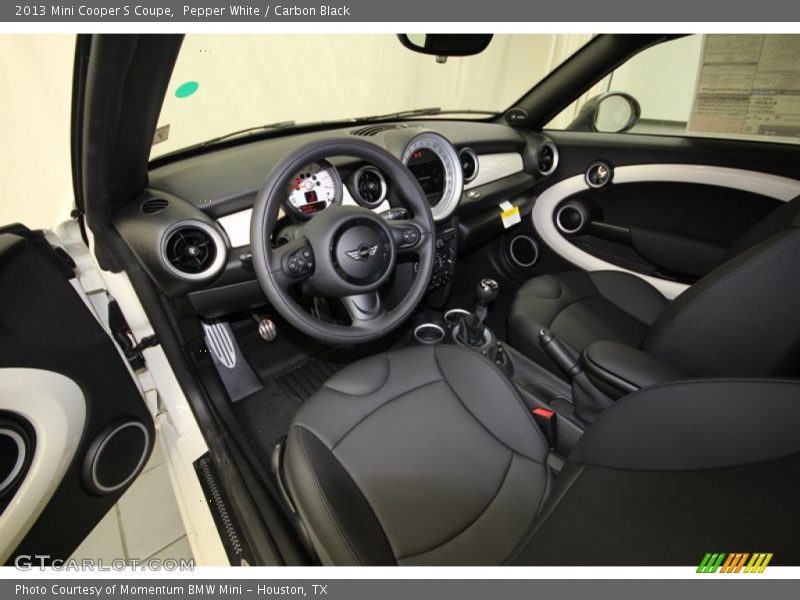 Pepper White / Carbon Black 2013 Mini Cooper S Coupe