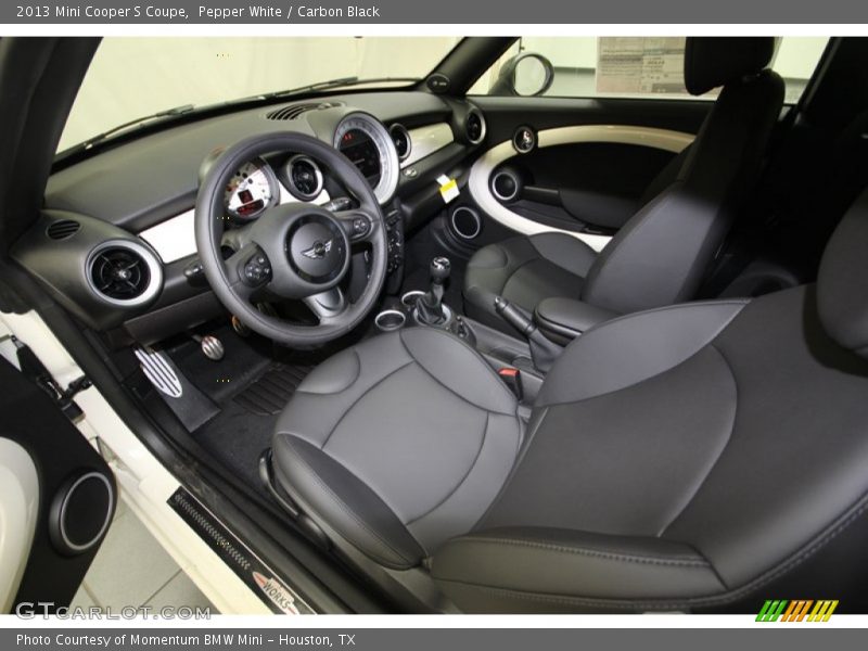 Pepper White / Carbon Black 2013 Mini Cooper S Coupe