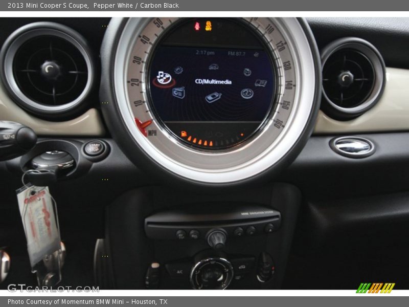 Pepper White / Carbon Black 2013 Mini Cooper S Coupe