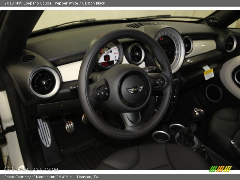Pepper White / Carbon Black 2013 Mini Cooper S Coupe