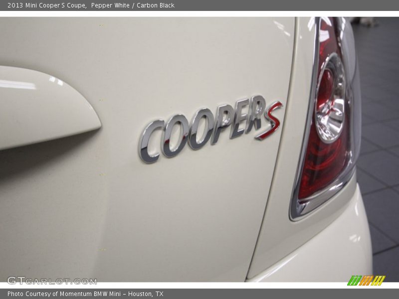 Pepper White / Carbon Black 2013 Mini Cooper S Coupe