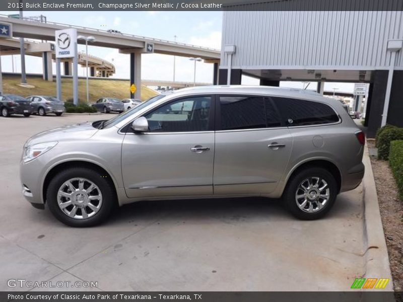 Champagne Silver Metallic / Cocoa Leather 2013 Buick Enclave Premium