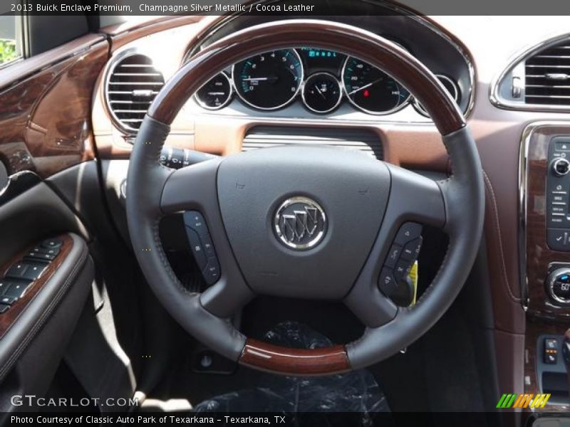 Champagne Silver Metallic / Cocoa Leather 2013 Buick Enclave Premium