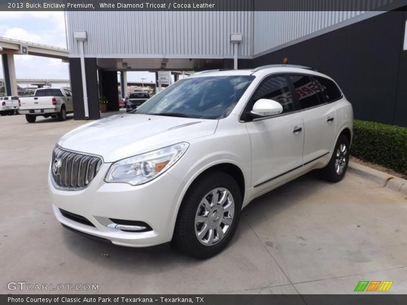 White Diamond Tricoat / Cocoa Leather 2013 Buick Enclave Premium