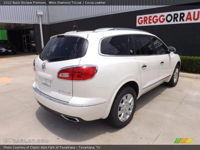 White Diamond Tricoat / Cocoa Leather 2013 Buick Enclave Premium