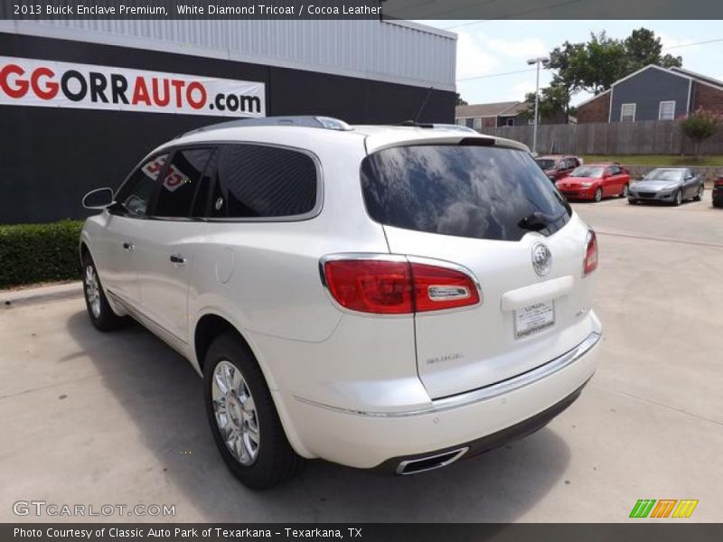 White Diamond Tricoat / Cocoa Leather 2013 Buick Enclave Premium